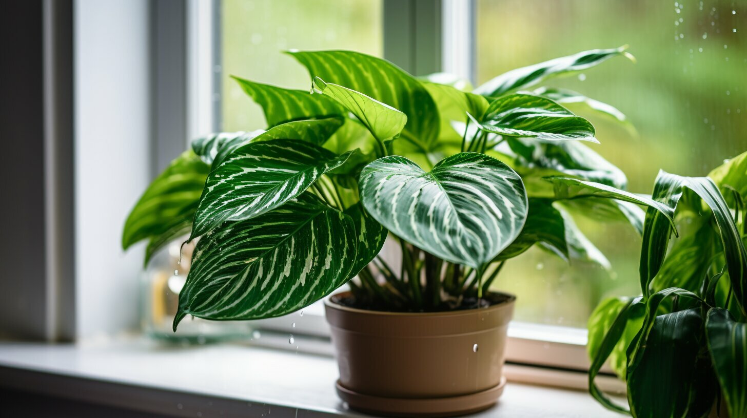 Pack De 2 Hiedras Variegata DECOALIVE | Planta De Interior Verde Y Blanco, Maceta De 12 Cm, +30 Cm De Largo